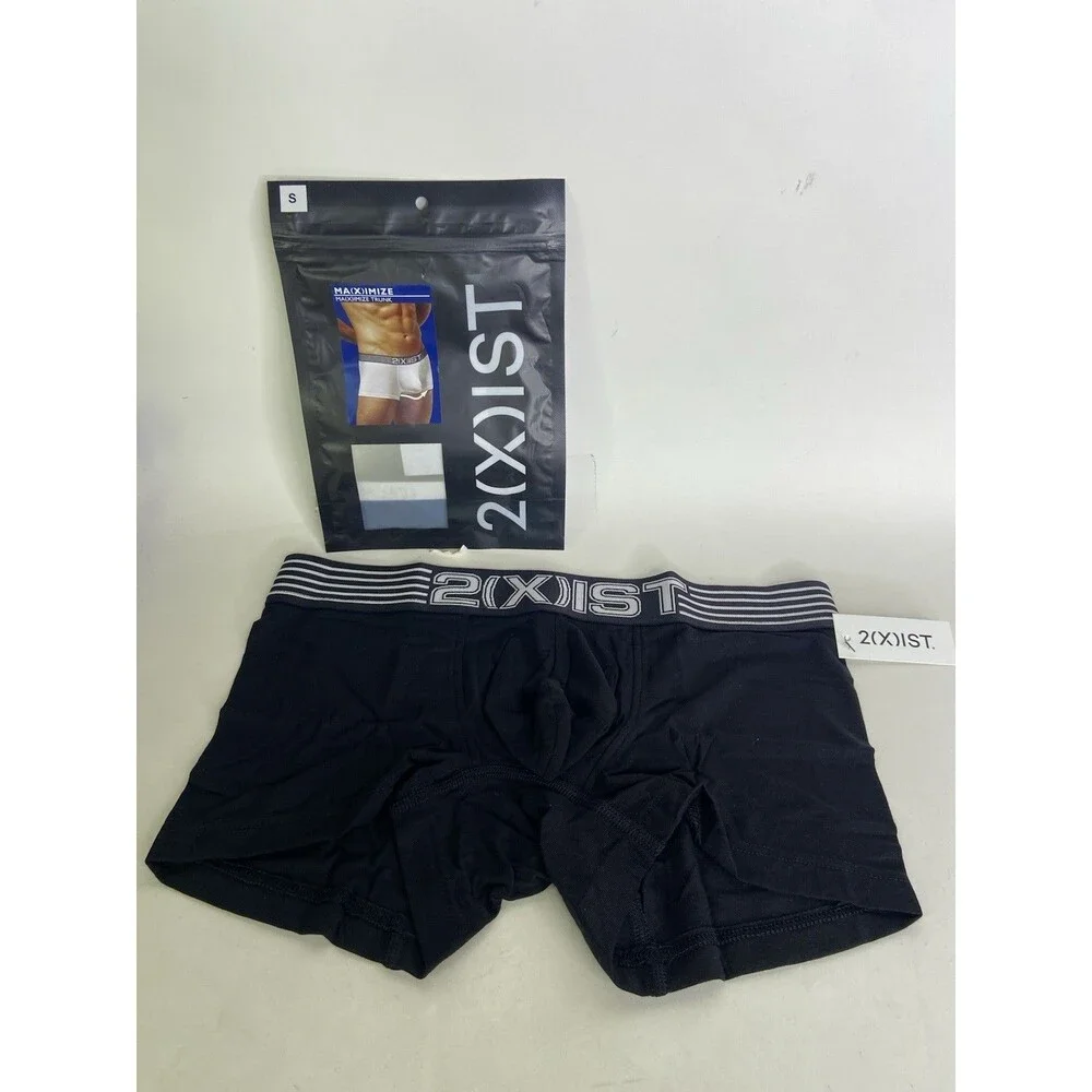 2XIST Shapewear Shape Maximize No Show Trunk Briefs Underwear Black Mens Size S